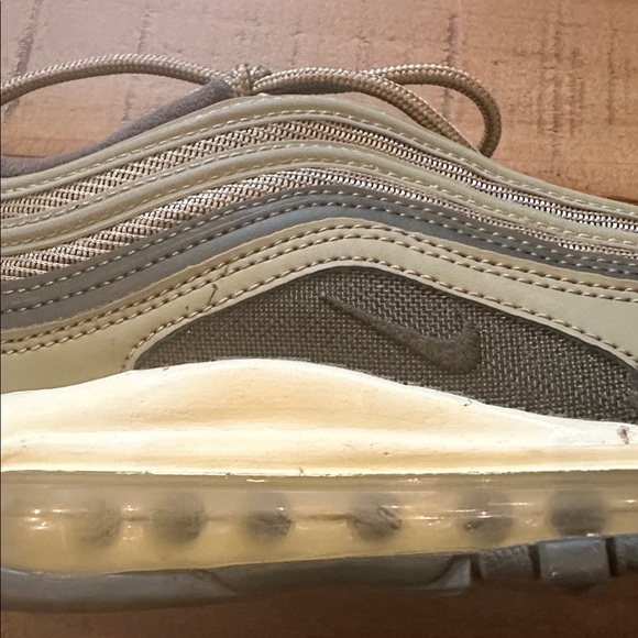 NikeAir Max 97. Neutral Olive Green and Cream Sneakers - Picture 6 of 12